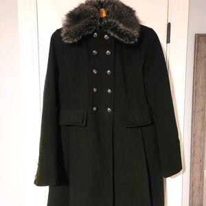 American Rag Coat with Detachable Fur Collar